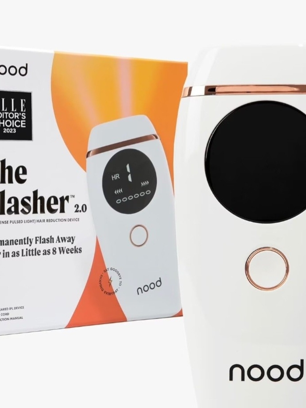 Nood The Flasher 2.0 White & Rose Gold IPL Hair Reduction Device